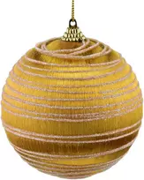 Mondex Since 1986 SANTA LILA Kalėdinis rutulys 10 cm dekoruotas, putų polistirolo