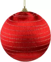 Mondex Since 1986 SANTA LILA Kalėdinis rutulys 10 cm dekoruotas, putų polistirolo