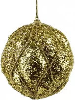 Mondex Since 1986 SANTA LILA Kalėdinis rutulys 10 cm dekoruotas, putų polistirolo