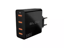 Sieninis įkroviklis BLOW 4×USB-C PD 100W GaN, 4 prievadai, PD 3.0, PPS, 200–240V įėjimas