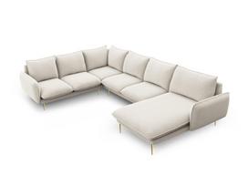 Minkštas kampas Cosmopolitan Design Panoramic Vienna, šviesios smėlio/auksinės spalvos