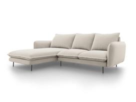 Minkštas kampas Cosmopolitan Design Vienna, šviesios smėlio/juodos spalvos
