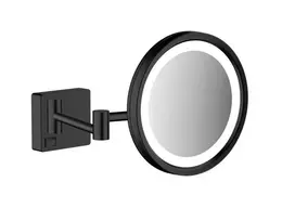 Hansgrohe AddStoris - Sieninis kosmetinis veidrodis su LED apšvietimu, matinės juodos spalvos 41790670