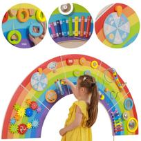VIGA medinė sensorinė-manipuliacinė lenta EDU Rainbow FSC