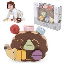 VIGA PolarB medinis konstruktorius - ežiukas su Montessori varžtais