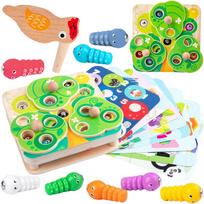TOOKY TOY 2in1 Medinis magnetinis žaidimas „Trauk vabzdžius“