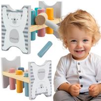 VIGA PolarB medinis suoliukas su plaktuku - Montessori