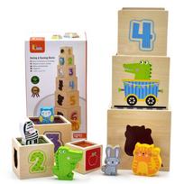 VIGA Medinės kaladėlės Montessori