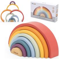 VIGA PolarB Medinė vaivorykštės dėlionė Montessori