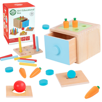 WOOPIE GREEN Medinis edukacinis stalčius 4in1 Montessori FSC