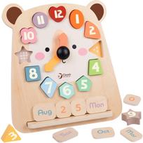 CLASSIC WORLD Montessori Meškiuko laikrodis, 3in1