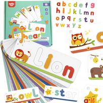 TOOKY TOY Montessori abėcėlės dėlionė. Raidžių, žodžių, gyvūnų mokymasis 57 vnt.