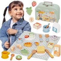 TOOKY TOY pikniko rinkinys, vaisiai pjaustymui, pusryčių rinkinys