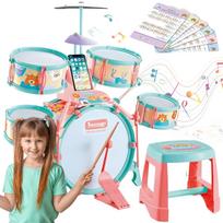 WOOPIE edukaciniai mušamieji instrumentai vaikams: 5 būgnai, 1 cimbolas