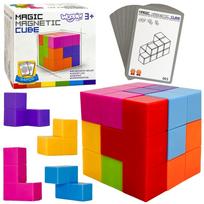 Woopie Tetris Magnetinis loginis 3D konstruktorius Kubas su užduočių kortelėmis