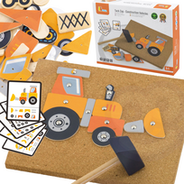 VIGA Medinės statybinės transporto priemonės, 45 dalys, Montessori