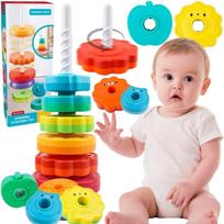 WOOPIE BABY Edukacinė piramidė Susuktas bokštas