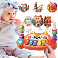 WOOPIE BABY Interaktyvus edukacinis pianinas su sensorine lape ir LED barškučiais