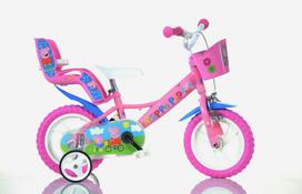 Vaikiškas dviratis 12" PEPPA PIG Dino bikes rožinis