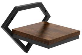 Sieninė lentyna ModernHome ME-ATS01, ruda sp./juoda sp., 19 cm x 25.5 cm x 19 cm