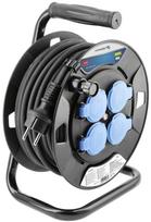 Ilgintuvas su rite Högert Rubber Insulated Cable, HT1E720, 3 x 1,5 mm², 20 m, IP44, 4 lizdų