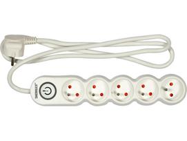Buitinis ilgintuvas Sthor, 72356, 3 x 1,5 mm², 1.5 m, IP20, 5 lizdų, su jungikliu