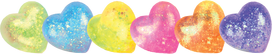 Sensorinis spaudomas žaislas Super Gel Shiny Heart, (spalva/dizainas parenkami atsitiktine tvarka)