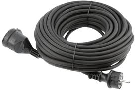 Buitinis ilgintuvas Högert HT1E701, 3 x 1,5 mm², 20 m, IP44, 1 lizdo, juoda sp.