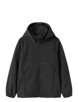 Name It - Nkmalfa08 Softshell Jacket Ref Aop Fo - Softshell striukė - Juoda