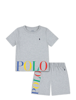 Ralph Lauren Kids - L4-Lounge Short Set - Marškinėlių rinkinys trumpomis rankovėmis - Pilka