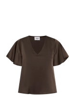 Saint Tropez - Lodisasz Ss Blouse - Marškinėliai trumpomis rankovėmis - Ruda
