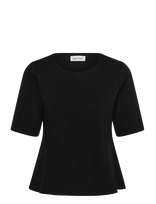 Part Two - Cansupw Peplum Blouse - Marškinėliai trumpomis rankovėmis - Juoda