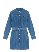Lee Jeans - Ls Fitted Dress - Trumpa suknelė - Mėlyna