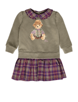 Ralph Lauren Baby - Lw Magic Fleece-Knt-Dresses - Suknelė kūdikiui ilgomis rankovėmis - Chaki spalva