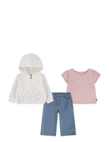 Levi's - 3P-3Pc Pant Set - Marškinėlių rinkinys trumpomis rankovėmis - Rožinė