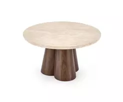 FRIDA  c.table travertine / walnut