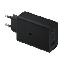 Įkroviklis - SAMSUNG TRIO ĮKROVIKLIS 65W EP-T6530NB USB Type-A ir Type-C Juodas