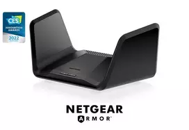 NETGEAR Nighthawk AXE7800 WiFi maršrutizatorius (RAXE300), Wi-Fi 6E, trijų juostų, 7.8Gbps, juodas