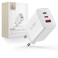 Kabelis Tech-Protect  Tech-Protect NCA65W-GAN 3-Port 65W Wall Charger - White