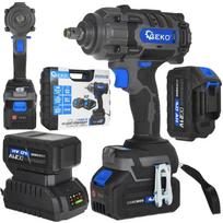Geko G80679 Belaidis bešepetis smūginis veržliaraktis, 21V, 850Nm, 2x4.0Ah, 550W, M4-M24, 0-2300 aps./min., 3100 smūg./min.