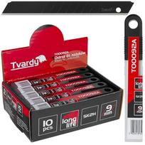 Tvardy T00092A, 80x9x0.4mm, SK2H, 10vnt., segmentuoti, juodi, plastikinė dėžutė