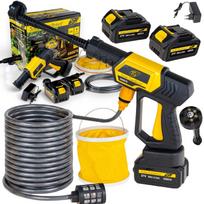 Geko G80678 belaidis automobilio ploviklis, 21V, 2x3.0Ah, 500W, 3,7l/min, 12bar, 7bar, 6-8m, 20000aps./min, 0°/15°/25°/40°/Spray