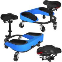 Geko G10819 ergonomiška riedanti kėdė plytelių klojėjams, 130 kg, 5 pasukami ratukai, plieninis rėmas, aliumininis strypas