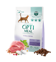 Optimeal™ Visavertis sausas maistas suaugusioms katėms su plaukų išvalymo efektu – antis 200g. - 10kg. 10 kg
