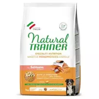 NATURAL TRAINER NT DOG SENSITIVE NO GLUTEN PUPPY&JUNIOR M/M SALMON (lašiša) 3kg.