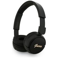 GUESS Over-ear headphones, Bluetooth 5.3, metal logo script, black