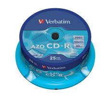 Verbatim AZO CD-R 52X 700MB Crystal 25 Pack