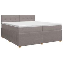 Spyruoklinė lova su čiužiniu Taupe 200 x 200 cm Audinys