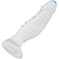 17 cm Skaidraus Silikono Dildo su Stipria Prisega – Tobulas Pora ir Solo Žaislas