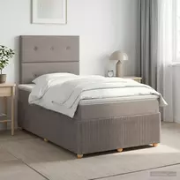 Spyruoklinė lova su čiužiniu Taupe 120 x 190 cm Audinys